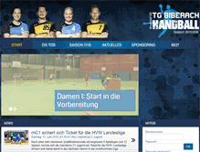 Tablet Screenshot of handball-tgbiberach.de